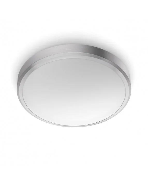 Philips Doris CL257 LED Badezimmerleuchte Deckenleuchte 1x17W | 1500L | 2700K | IP44 – Schutz EyeComfort, Nickel