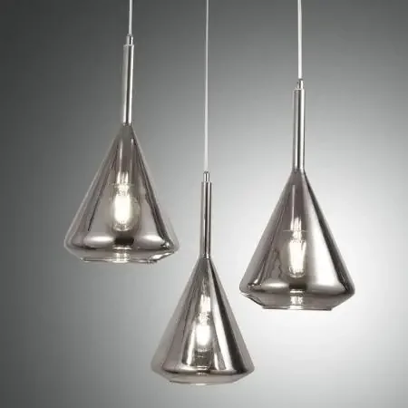 Preis Gesenkt Tris 3-flammige Pendelleuchte in Grau von Fabas Luce