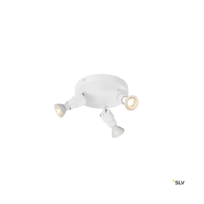 PURI 2.0 Basic, Wand- und Deckenaufbauleuchte, rund, 3 x max. 6 W GU10, weiß