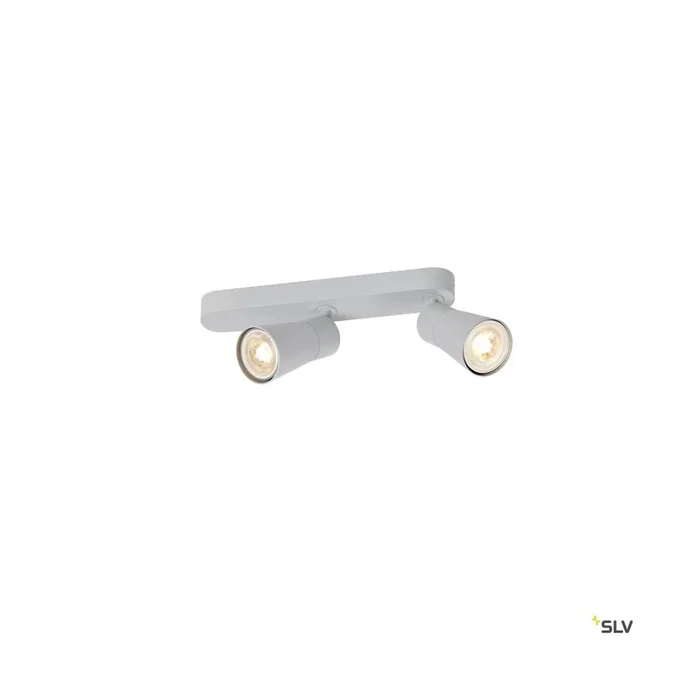 PURI 2.0 Cone, Wand- und Deckenaufbauleuchte, asymmetrisch, 2 x max. 6 W GU10, grau