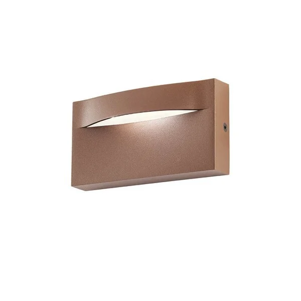 Redo 90427 POLIFEMO Außenwandleuchte SMD LED 8W | 425lm | 3000 K | IP65 – braun