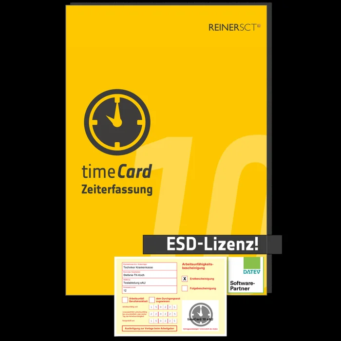 REINER SCT timeCard 10 AU Jahreslizenz 10 Mitarbeiter – ESD