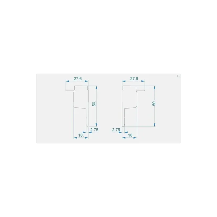 Reprofil, eindkap h-el-03-10 set 2 pc’s, plastic, lengte: 50,0 mm