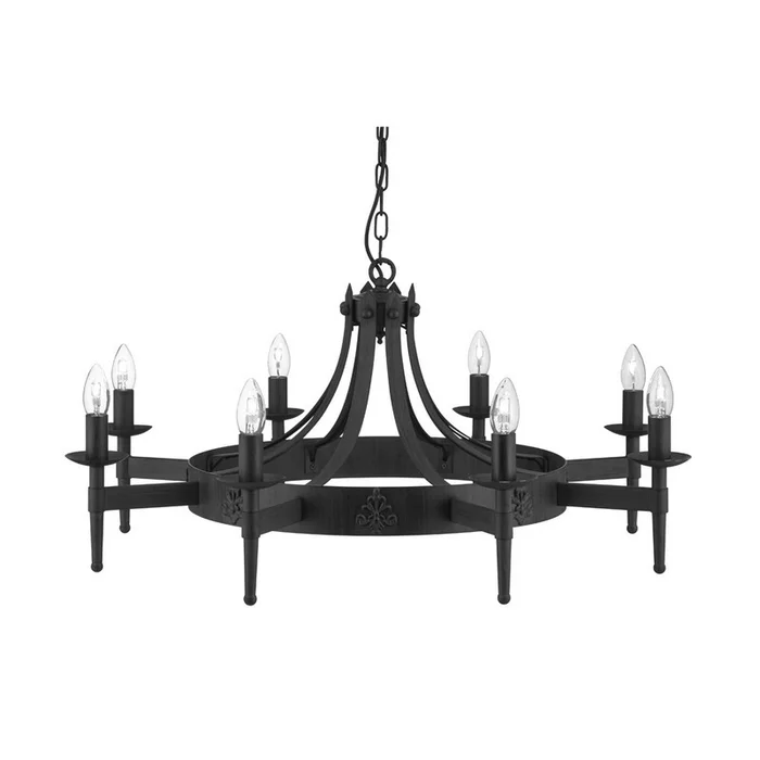 Searchlight 2428-8BK Cartwheel Hängelampe 8xE14