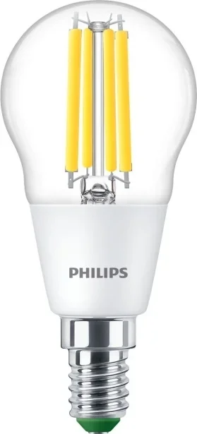 Signify Philips Filament-Kerzenlampe P45 E14 transparent 40 W 2,3 W 40 W E14 485 lm 50000 h Kaltweiße