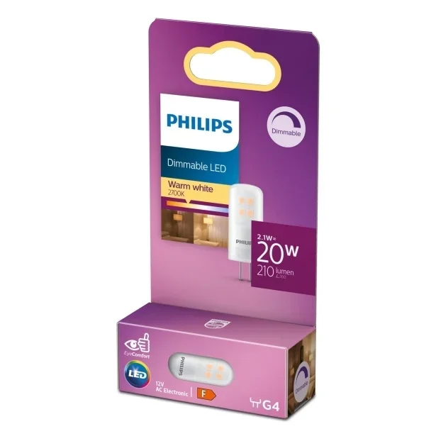 Signify Philips LED-Lampe Form: Kapsel G4 2.1 W (Entsprechung 20 W)