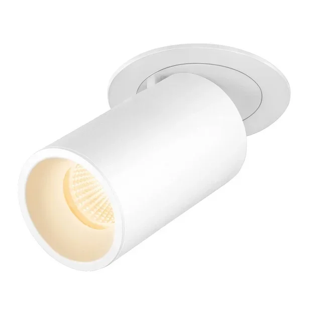 SLV Einbauleuchte PROJECTOR M 17.5W 55°,Ø 8cm weiß – warmweiß (3000K)