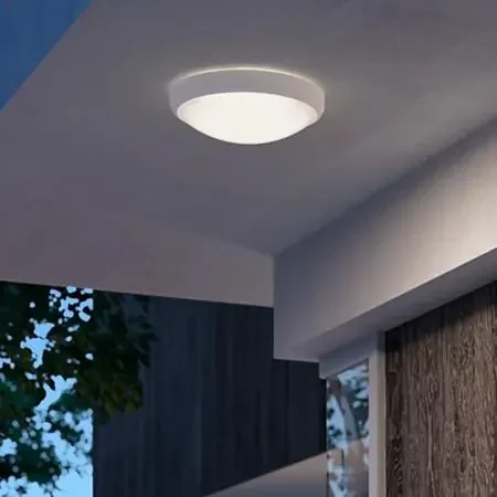 Sofort Bestellen Philips LED Outdoor Deckenleuchte Doris ø22cm Weiß neutralweißes Licht 4000K