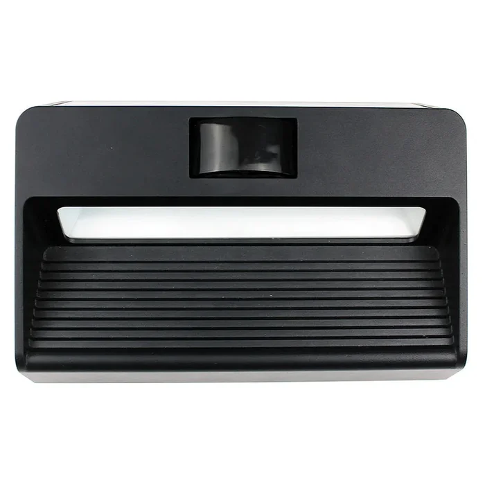 Solar LED Wandleuchte MELILLA, IP54 Down, 1.5W 3000K 180lm, mit IR-Sensor, Alu-Druckguss/Glas, anthrazit