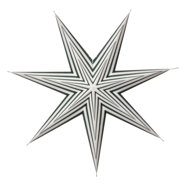 Star Trading gestreifte Adventsstern Stripe Höhe 60 cm ohne Beleuchtung
