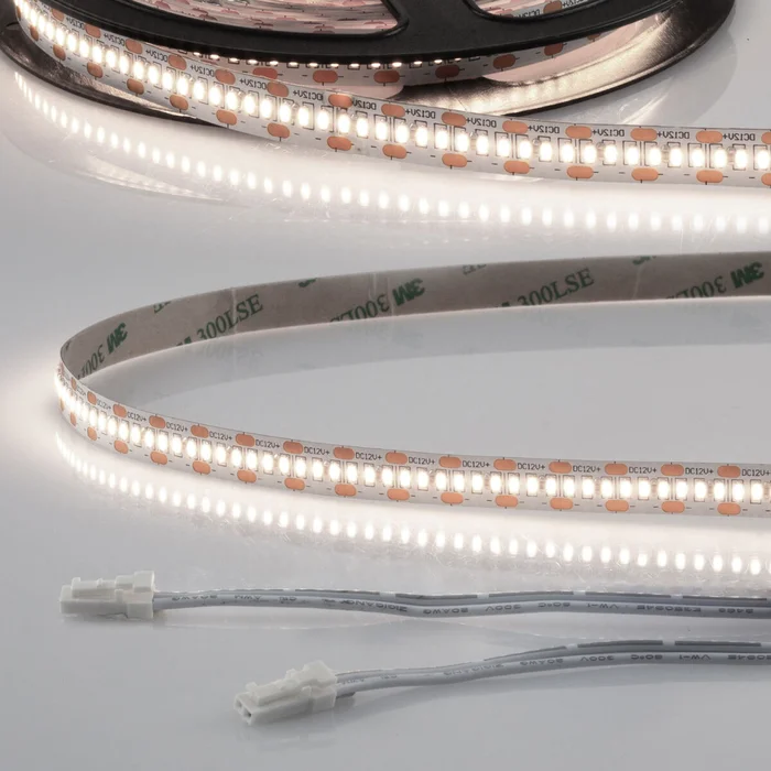 SYS-MiniAMP – LED CRI940 Flexband, 12V DC, 6W, IP20, 4000K, 250cm, beids. 30cm Kabel + maleAMP, 300 LED/m