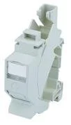 Telegärtner Modulträger, Hutschiene, incl.1xAMJ-S-Modul, 1-Pack, Tragschienen-Verbinder, T568B, (Keystone), DIN Rail,
