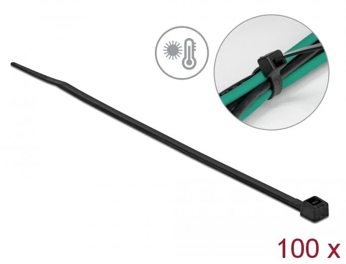 TOOL Kabelbinder hitzebeständig L 150 x B 3,6 mm schwarz 100 Stück *Delock*