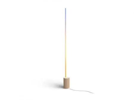 Top-Qualität Philips Hue Gradient Signe Stehleuchte Oak in Weiß – minimalistisch & schlank