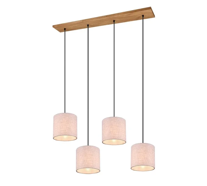 TRIO 302100430 Pendelleuchte Elmau 4x60W | E27 | IP20 – Nickel mit weiß