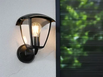 Trio Leuchten Außenwandleuchte VENTA Laterne stehend Landhausstil Schwarz, Höhe 24cm