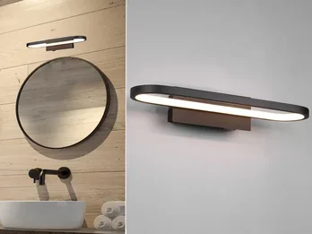 Trio Leuchten LED Badezimmer Wandleuchte GIANNI in Schwarz – Spiegelleuchte, Breite 40cm