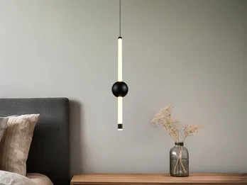Trio Leuchten Moderne LED Pendelleuchte MELITA 1-flammig, dimmbar, Metall Schwarz Ø 13cm