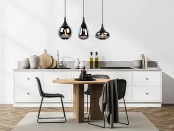 Trio Leuchten Pendelleuchte LUMINA 3 flammig Glas Chrom verspiegelt & Rauchglas Optik, B: 69cm