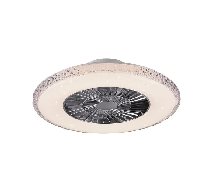 TRIO R62412106 LED Kronleuchter mit Ventilator Harstad 1x40W | 3000-6000K – dimmbar, mit Fernbedienung