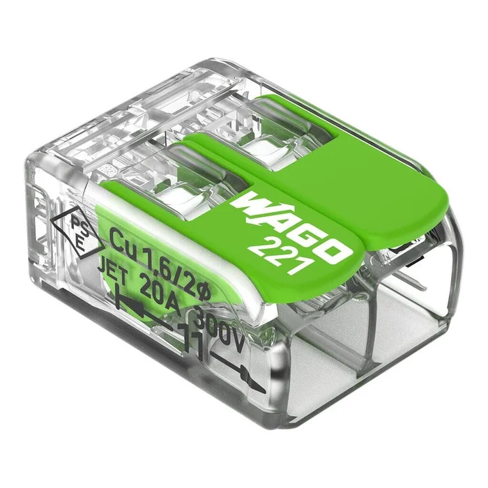 Wago Serie 221 – 2*4mm (100 Stück) Green Range