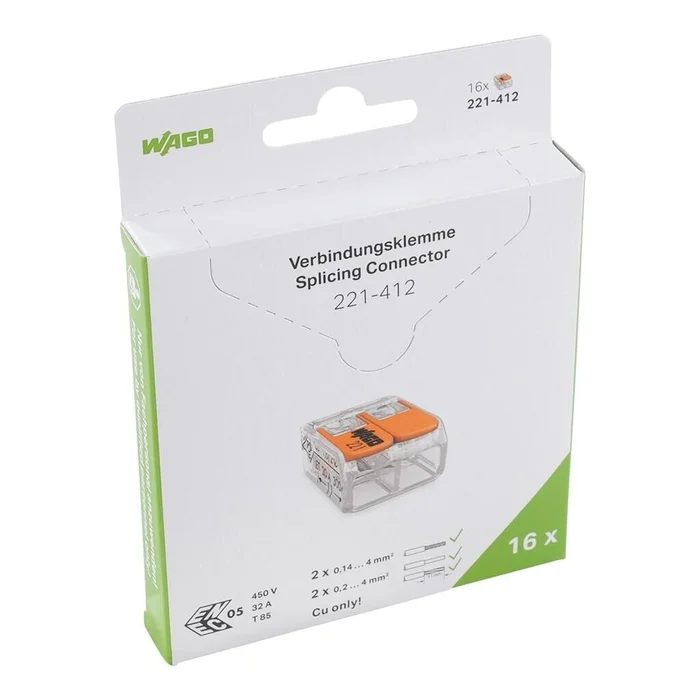 Wago Serie 221 – 2*4mm (16 Stück Retail)