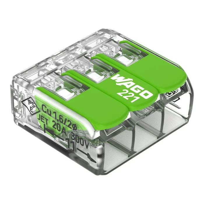 Wago Serie 221 – 3*4mm (50 Stück) Green Range