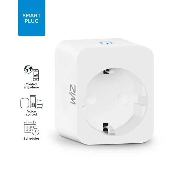 WiZ 8719514552685 Smart Socket CZ/SK – WiFi, Bluetooth, Energieverbrauchszähler, weiß