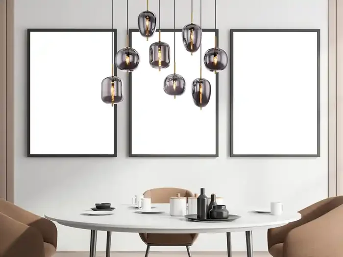 Wochenendangebot Globo Pendelleuchte BLACKY 8 Kugeln Rauchglas Metall Messing, Breite 94cm