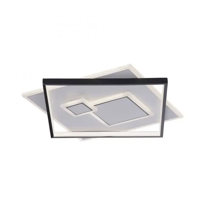 Wochenendangebot LED Deckenleuchte quadratisch schwarz wei\u00df schaltbar warmwei\u00df Licht