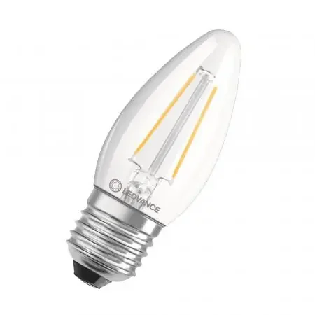 Wochenendangebot Ledvance E27 LED Kerzenlampe Classic dimmbar klar 4,8W wie 40W 2700K warmweißes Licht