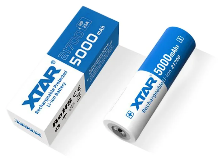 XTAR 21700-HP 25A (Ampere) *5000mAh 3,6V – 3,7V Li-Ion-Akku elektronisch geschütztXTAR 21700-HP 25A (Ampere) *5000mAh 3,6V – 3,7V Li-Ion-Akku elektronisch geschützt.