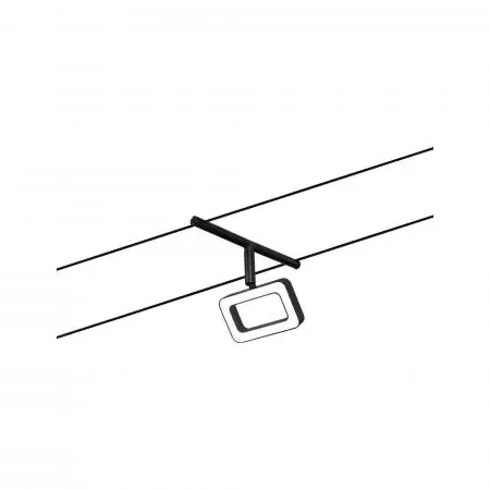 Zertifiziert Paulmann 94486 Strahler für Seilsystem Frame mattes Schwarz DC warmweiße LED