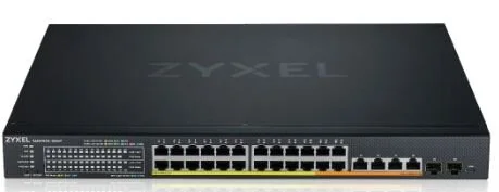 Zyxel Switch full managed Layer3 30 Port – 24x 2.5GbE – 4x 10 GbE – 2x SFP+ – 19 – NebulaFlex Pro – XMG1930-30