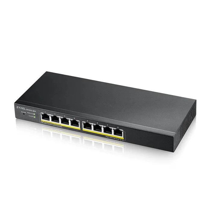 Zyxel Switch GS1915-8EP, 8x Gigabit PoE+ Ports, smart, lüfterlos, NebulaFlex